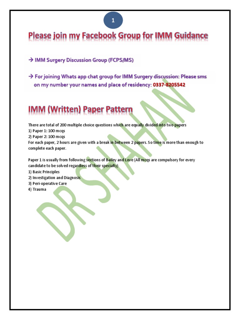 Latest IMM Guidelines PDF Surgery Endoscopy