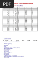 Advanced Statistical Methods Using R