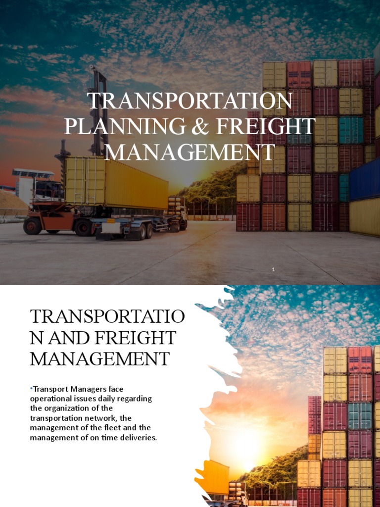 Freight Management and Transport Planning | PDF | Containerization ...