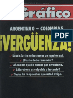 Revista El Gráfico - Argentina 0 Colombia 5 1993