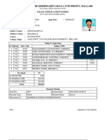 Vijayanagara Sri Krishnadevaraya University, Ballari: Exam Application Form