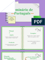 Seminário de Português sobre Orações Subordinadas