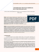 Crise Do Capital e Neoliberalismo Impactos Da Pandemia Da Covid 19 para Populacao Lgbti. Revista Cor Lgbtqia Curitiba v. 1 N. 3 P. 132 148 Jul. 2022