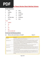 Y7 - Computing Theory Review Sheet Marking Scheme