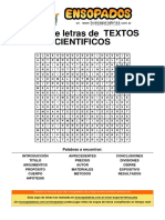 Sopa de Letras de Textos Cientificos