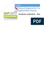 Tribunal Regional Do Trabalho Da 23 Região/Mato Grosso: Analista Judiciário - Área Judiciária