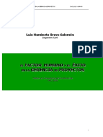 El Factor Humano y El Exito en La Gerencia de Proyectos