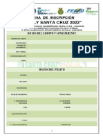 Ficha de Inscripción Rally SCZ 22