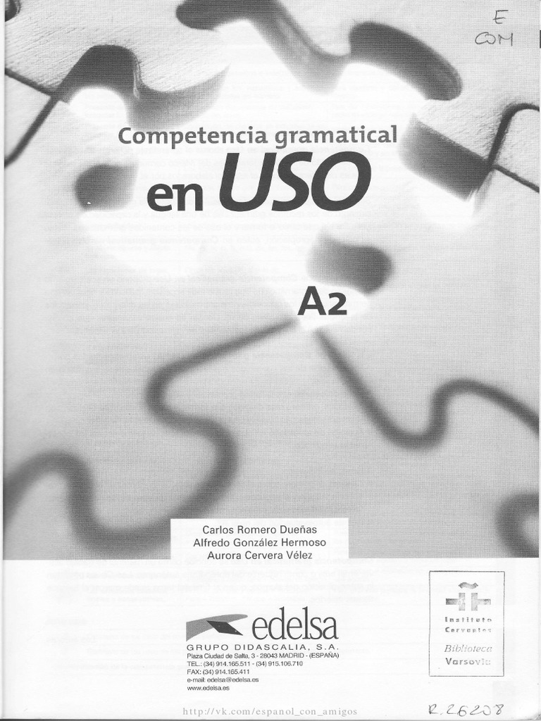 Competencia Gramatical en Uso A2 | PDF | Vocabulario | Gramática