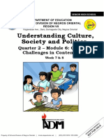 Understanding Culture, Society and Politics: Quarter 2 - Module 6: Changes, Challenges in Contemporary