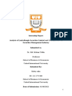 LankaBangla Securities Internship Report Analysis