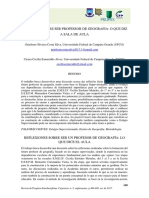 Reflexões Sobre o Ser Professor de Geografia - O Que Diz A Sala