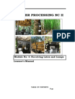 Rubber Processing NC Ii: Module No: 4: Receiving Latex and Lumps Learner's Manual