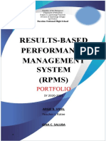 Results-Based Performance Management System (RPMS) : Portfolio