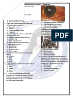 Ophthalmology Trauma Quiz