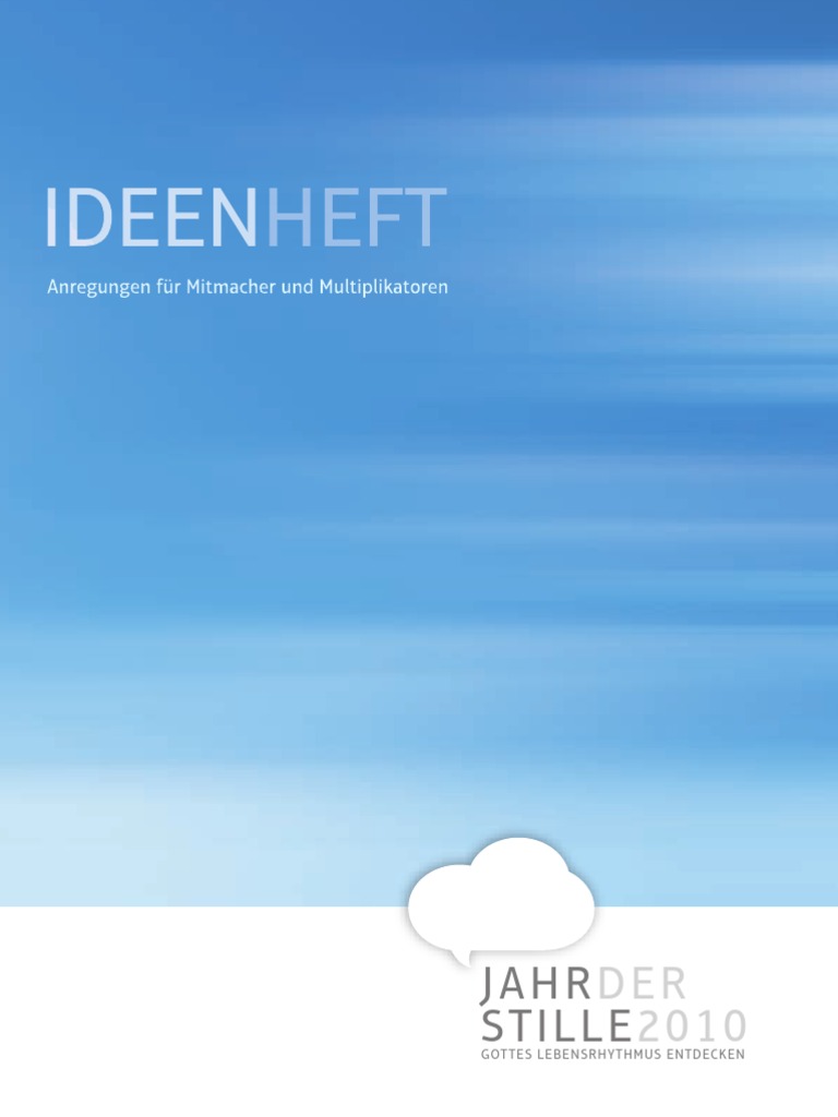 Jahr Der Stille Ideenheft