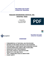 Malvinas Gas Plant Operator Training: Paragon Engineering Services, Inc. Houston, Texas
