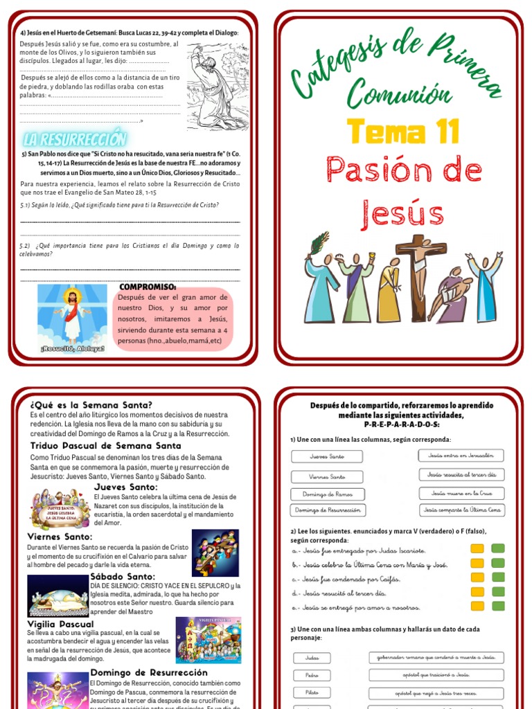 11 - Ficha - Pasión de Jesús - 1 | PDF | Pascua de Resurrección | La ...