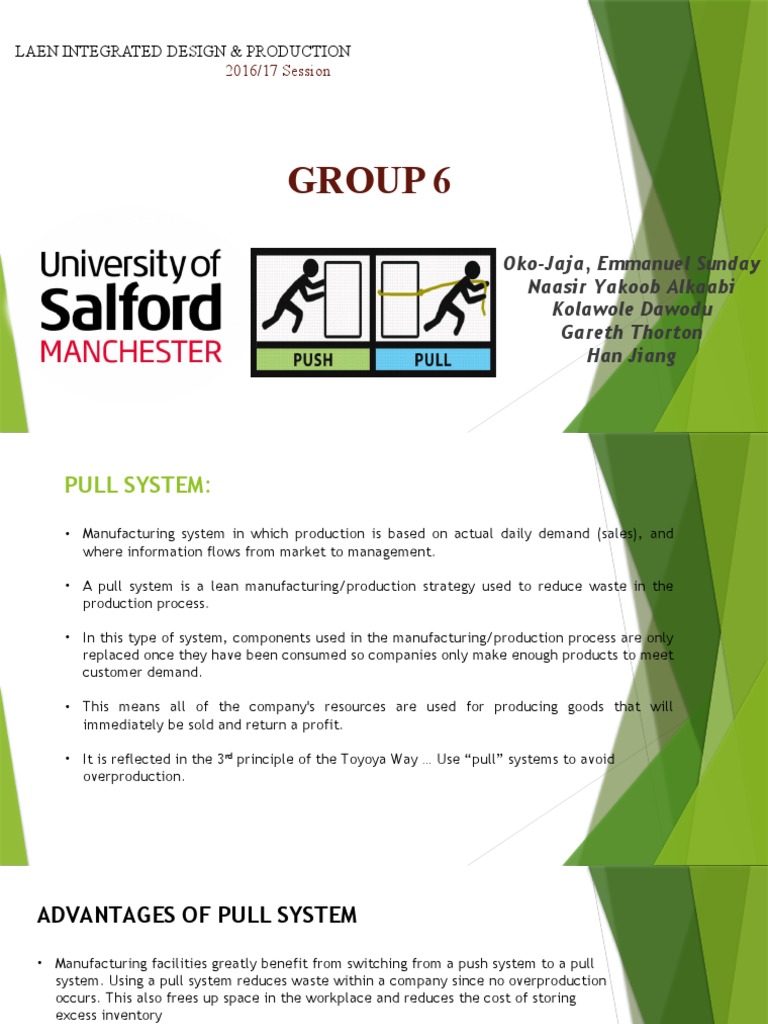 Pull vs Push System PDF Inventory Goods