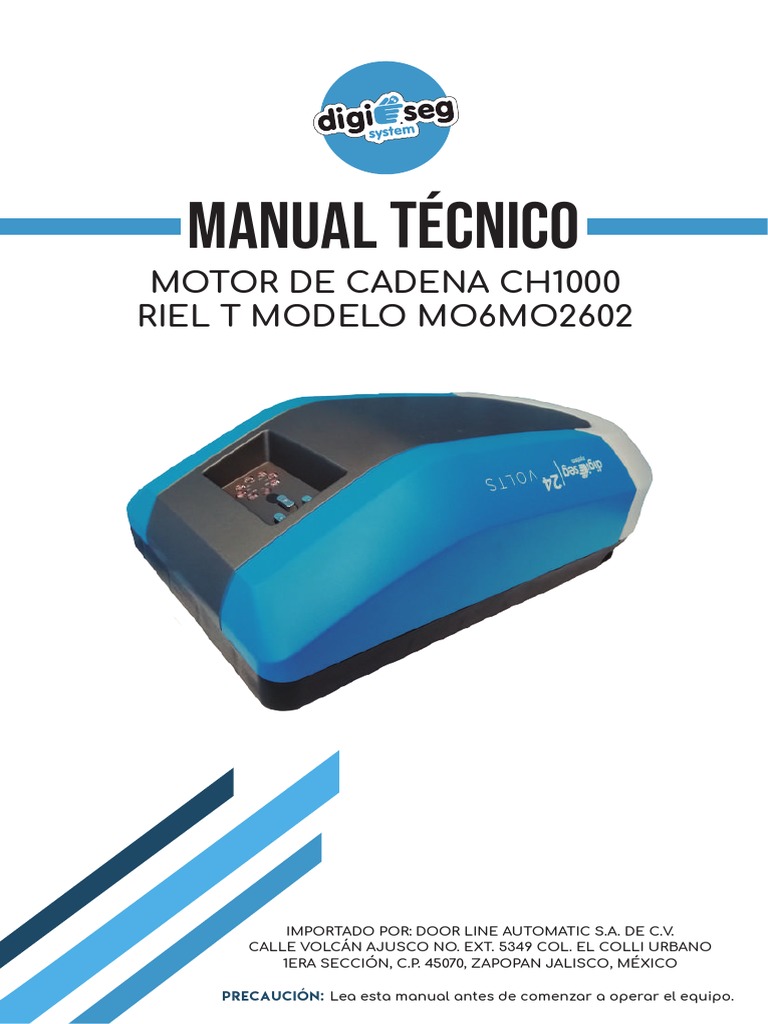 Manual Motor CH 1000 PDF Tornillo Arandela (Hardware)