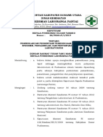 Keputusan Kepala Puskesmas Laronanga Pantai Tentang Pemberlakuan Permintaan Pemeriksaan Laboratorium