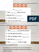 Direction: Complete The Sentences Below, Choose Your Answer Inside The Box