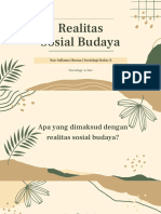 REALITAS SOSIAL BUDAYA