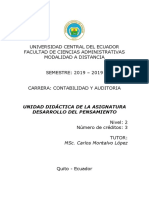 Unidad Didactica D - Pensamiento Ca - 2019-2019