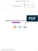 Dissolving Process (Solvent, Solute and Solution) 