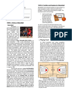 Lesson 8 Basketball: TOPIC 2: Facilities and Equipment of Basketball