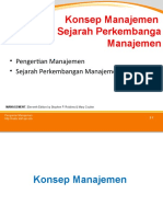 Konsep Dasar Dan Sejarah Perkembangan Manajemen