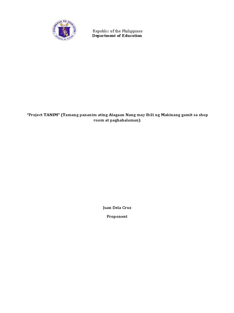 Project TANIM: School Garden Proposal | PDF