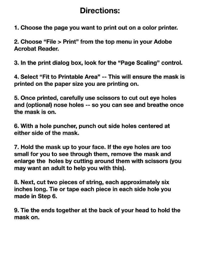 How to Print and Assemble a Mask | PDF
