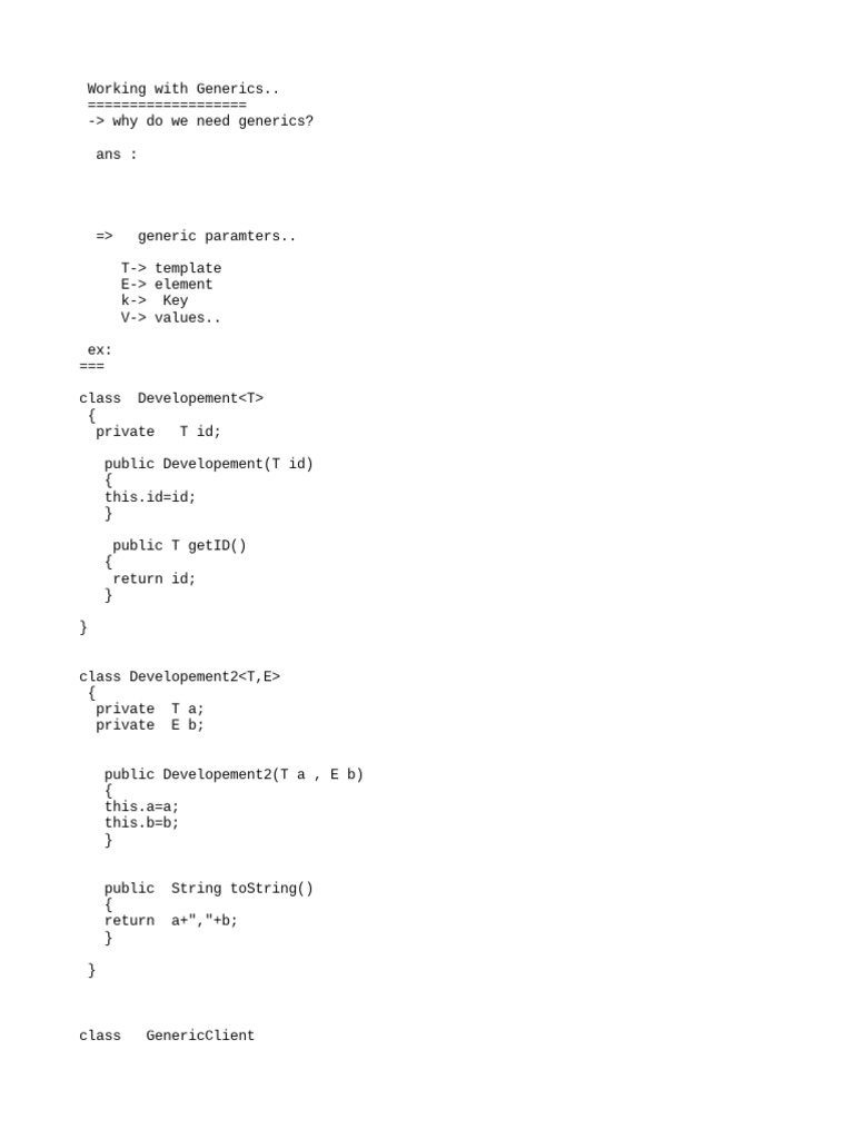 Understanding Java Generics Basics | PDF