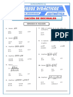 Radicación de Decimales para Segundo de Secundaria