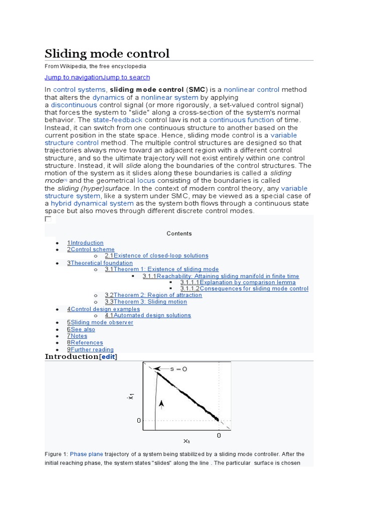 Sliding Mode Control | PDF | Applied Mathematics | Systems Theory