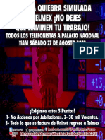 Flyer No A La Quiebra Simulada de Telmex