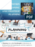 Of Planning and Strategic Planning