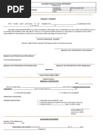 Parent'S Permit: Tacloban City Title of Form: Parent's Permit Control No. EVSU-SASO-F-026 Revision No. 0 Date