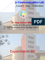 Experiment:3, 4 and 5, Date: 11/04/2022: Dr. Ajay Kumar Mahato