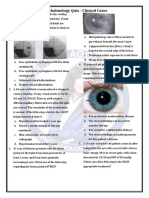 Ophthalmology Quiz - Clinical Cases