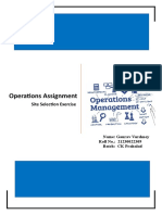 Operations Assignment: Site Selection Exercise