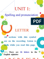 Unit 1:: Spelling and Pronunciation