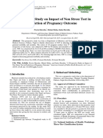 A Prospective Study On Impact of Non Stress Test in Prediction of Pregnancy Outcome