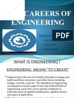 New Careers of Engineering: Presented By: Yashilla Dishita Harshita