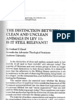 The Distinction Between Clean and Unclean Animals in Lev 11 - Is I