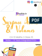 Surface Area & Volumes Class 10 + Integrated PYQs