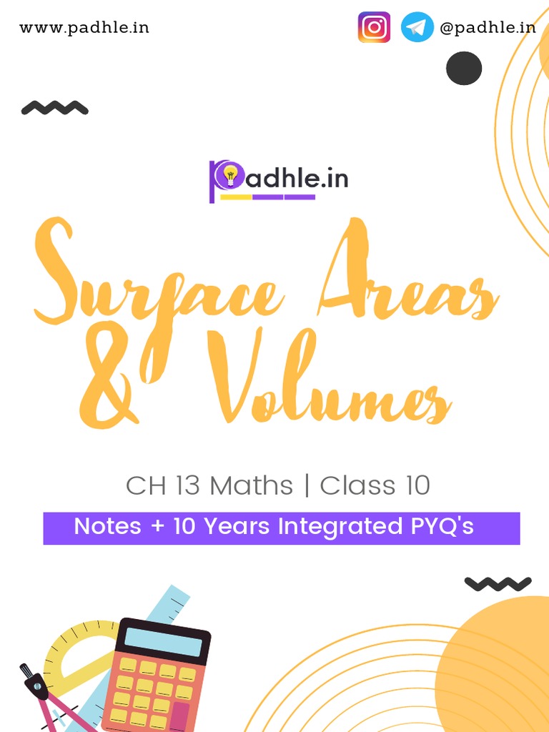 Class 10 Surface Area & Volume Guide | PDF | Sphere | Volume
