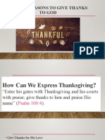 7 Great Reasons To Give Thanks To God