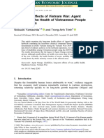 Long-Term Effects of Vietnam War Agent Orange and The Health of Vietnamese People - After 30 Years